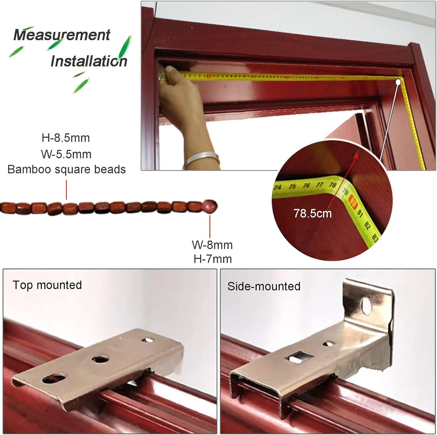 Wooden Beaded Bamboo Door Curtain 60-140 Strings