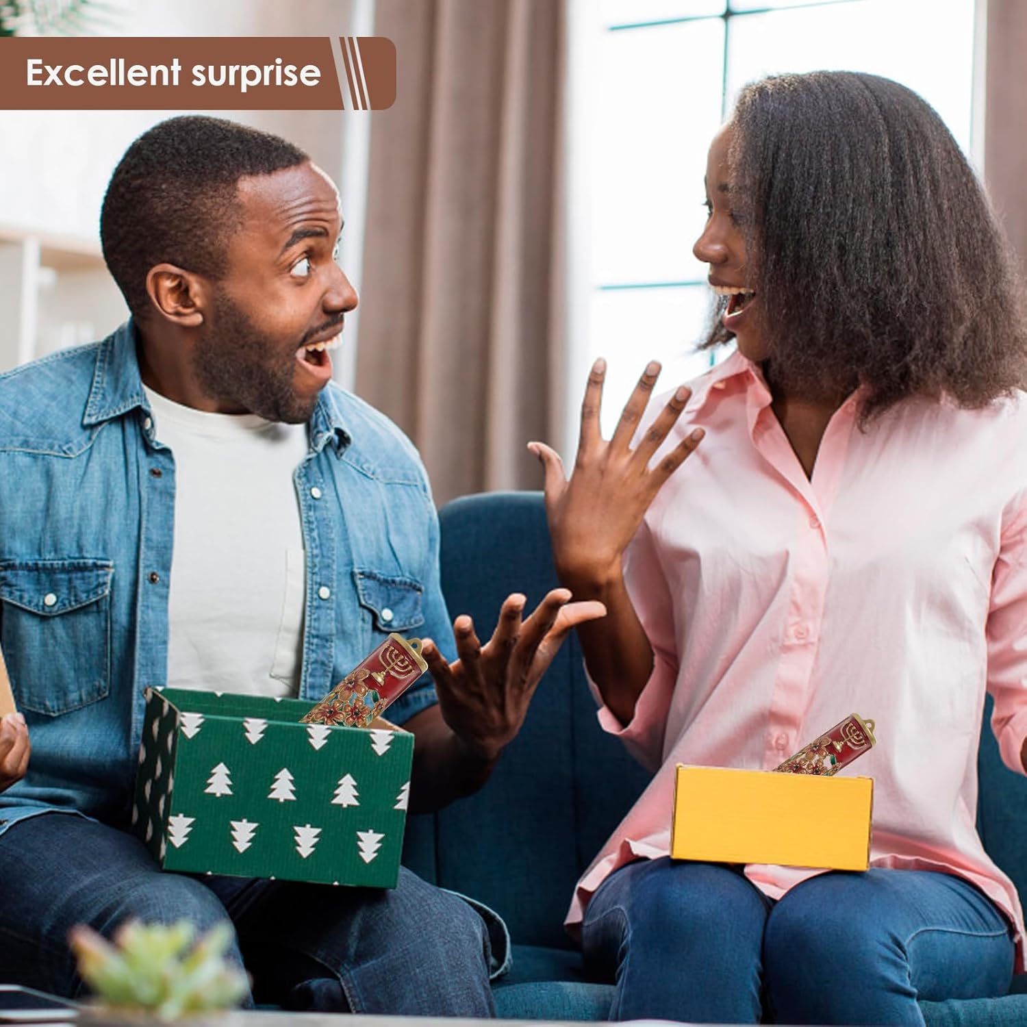 Hand Painted Golden Mezuzah Decorative Zinc Alloy Enamel Mezuzah Easy Install