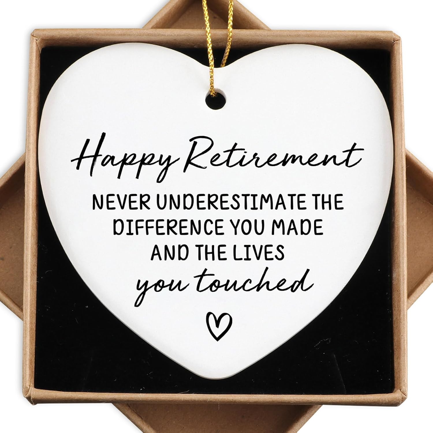Retirement Gifts for Women Heart Shape Ornament Keepsake Sign