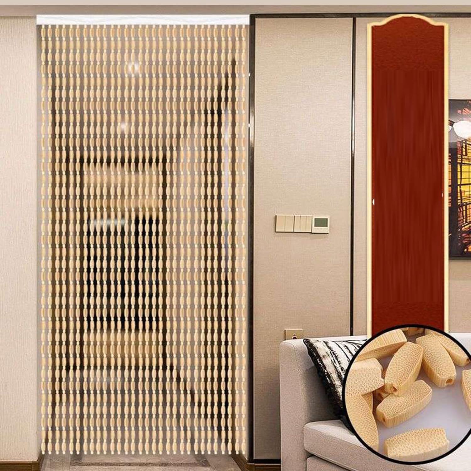 Bamboo Beaded Door Curtain for Home Decor 1