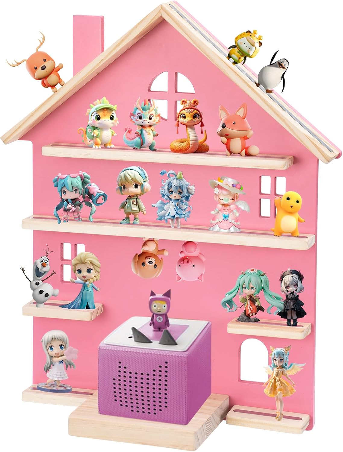 WEIDLUDOR Pink Tonie Storage Shelf for Display and Play