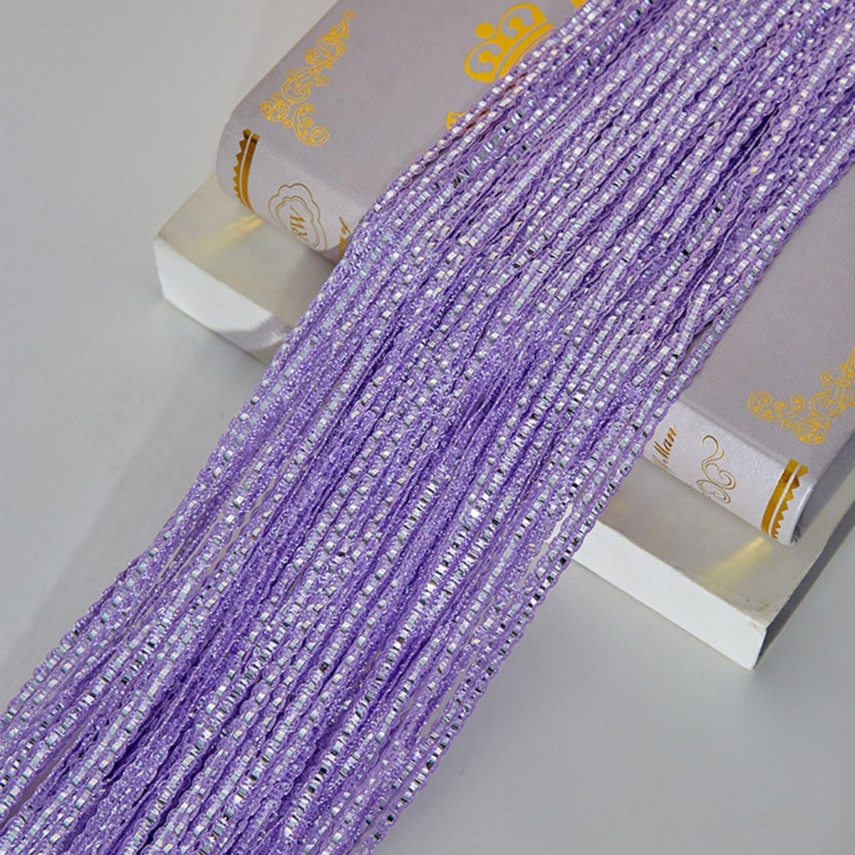 Purple Crystal Glass Bead Curtain for Doorways