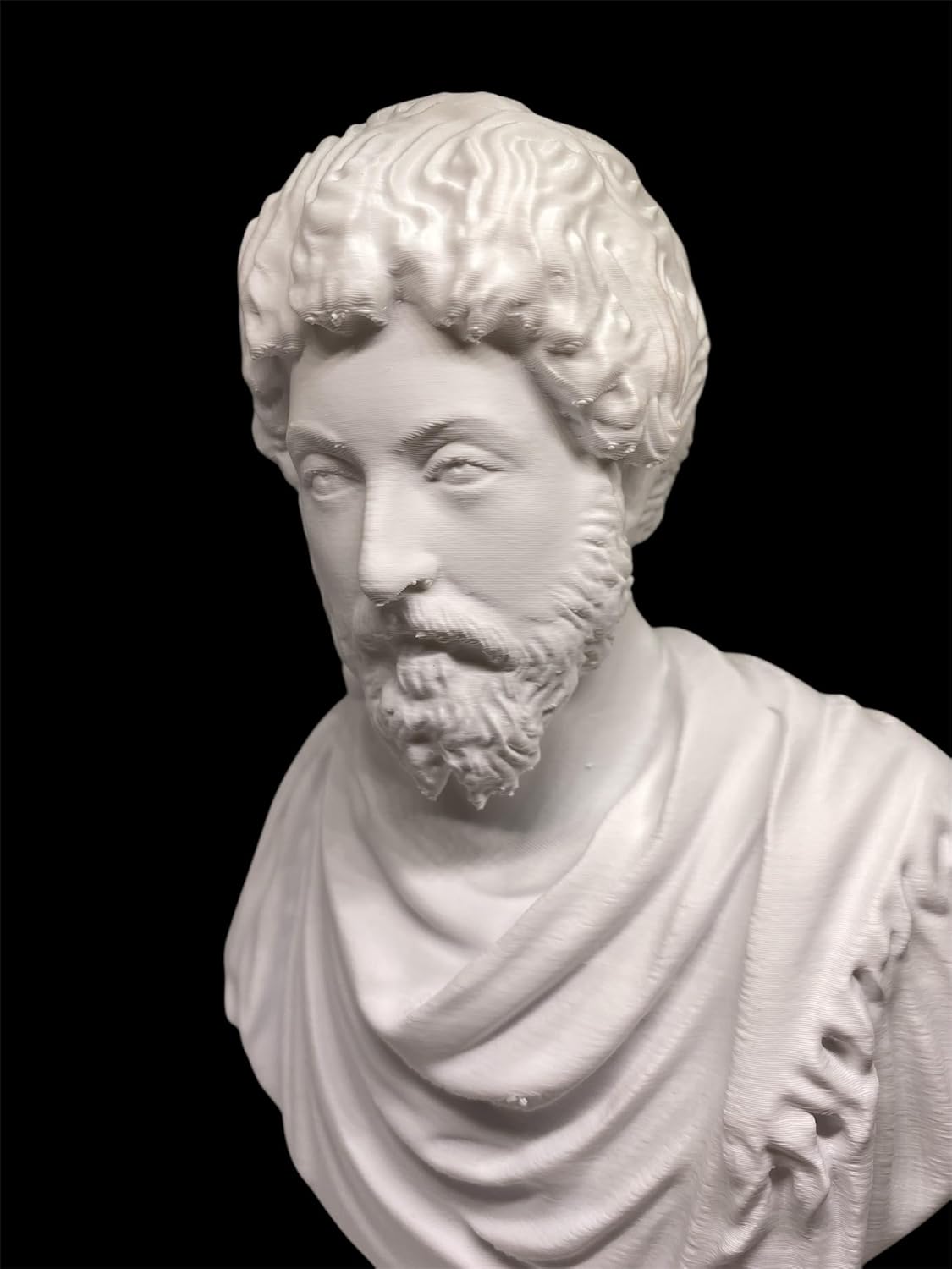Marcus Aurelius Bust 3D Printed Sculpture 8 Inches
