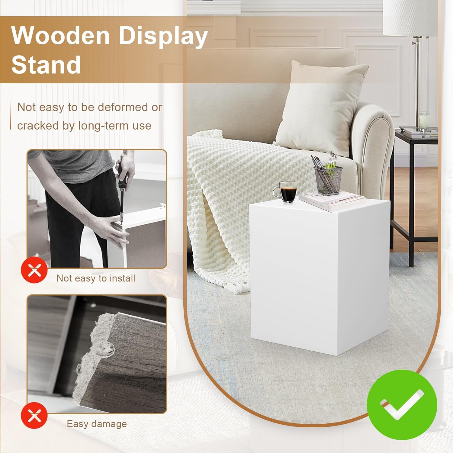 Cube Display Pedestal Stand for Events and Stores