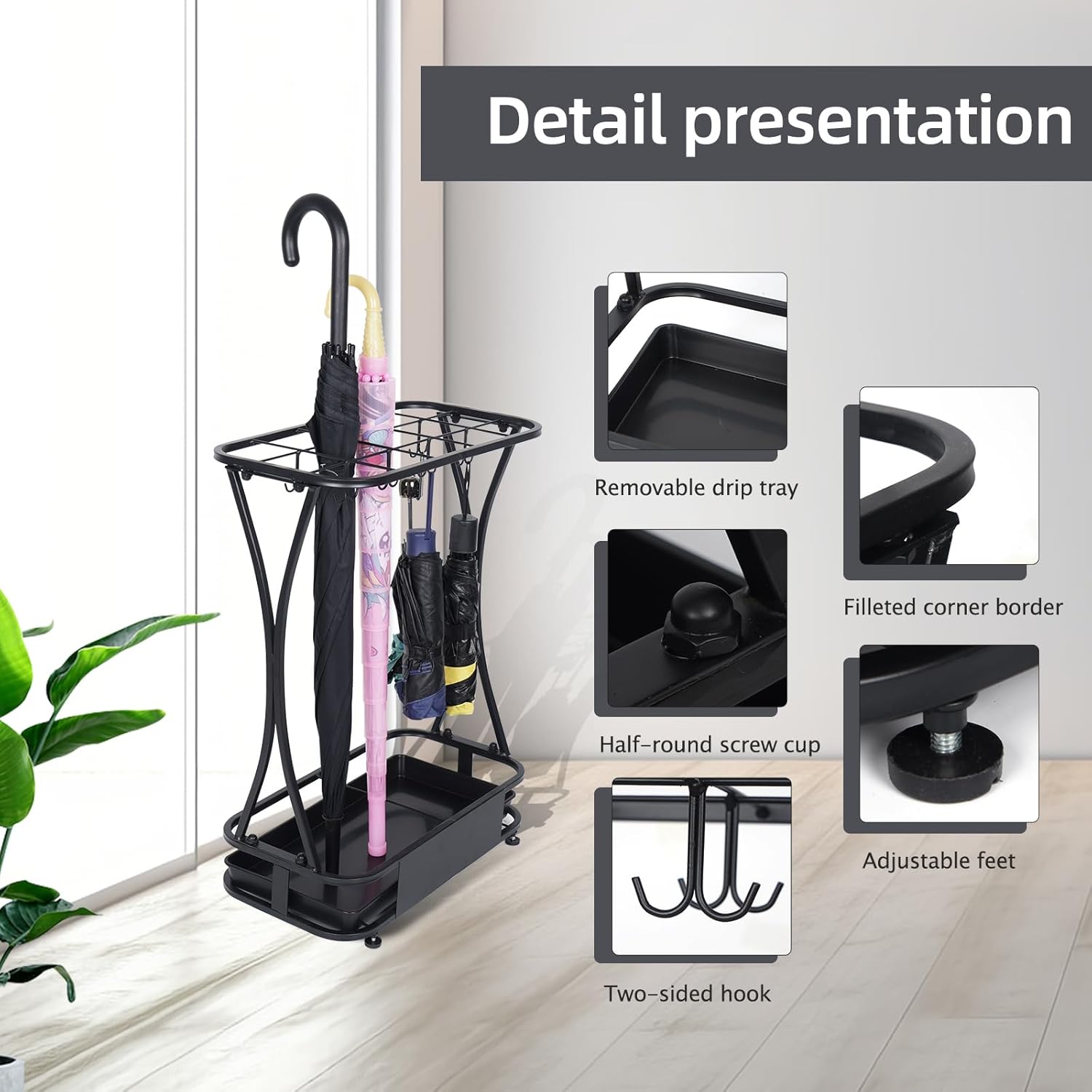 AetherWings Umbrella Stand Rack with 15 Slots Holder