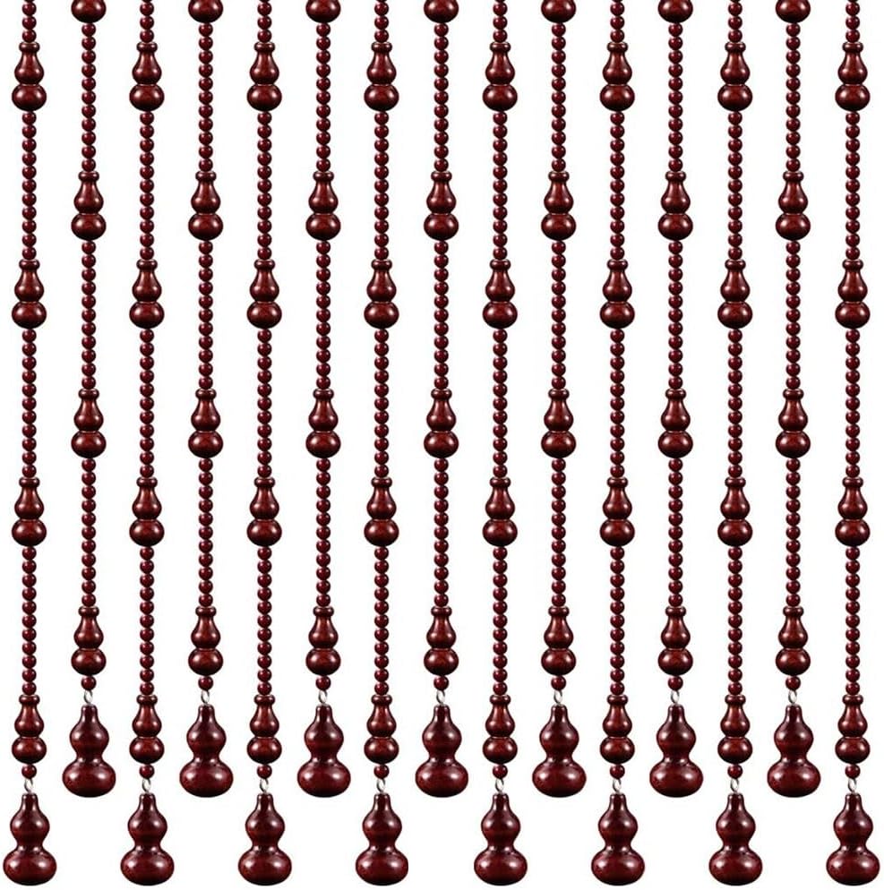 Wood Beaded Curtain For Doorway Handmade Decorative Partition