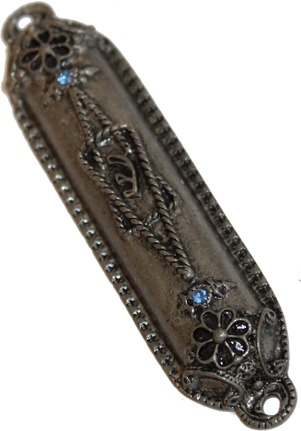 STAR OF DAVID Pewter Mezuzah Case 27 Inch Judaica Jewish Gift Made in Israel