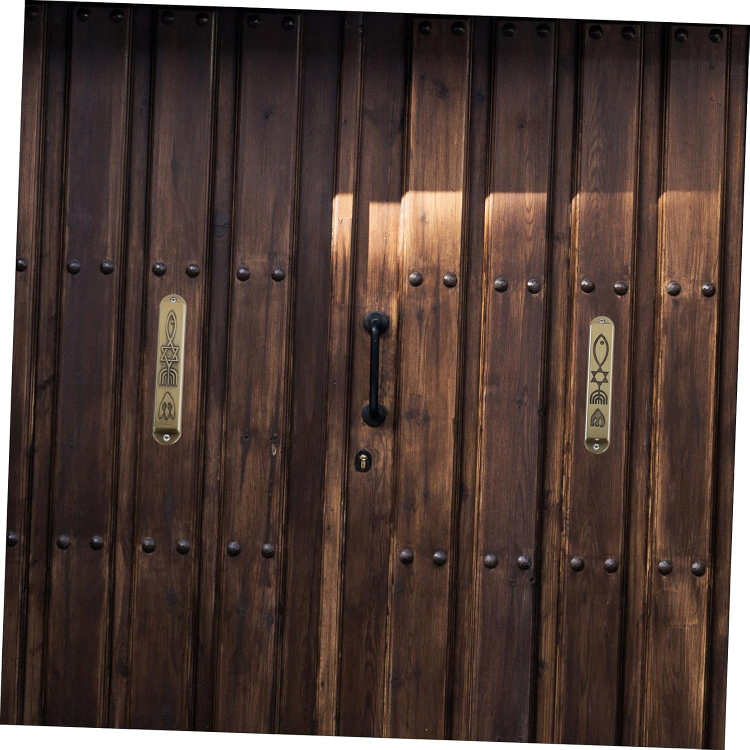 2pcs Metal Mezuzah Door Decor Holy Scroll for Home Blessing and Protection