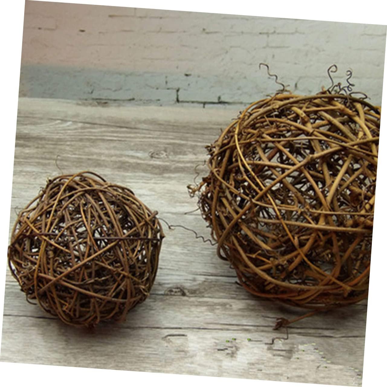 10pcs Hand Knitting Rattan Balls Holiday Decor