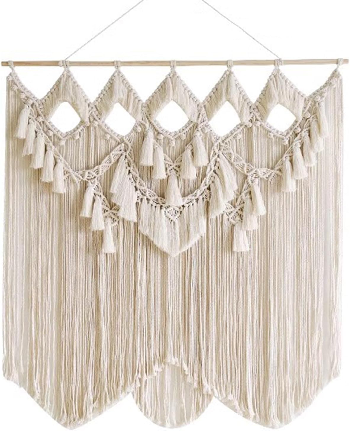 Ivory Macrame Curtains for Windows and Doorways