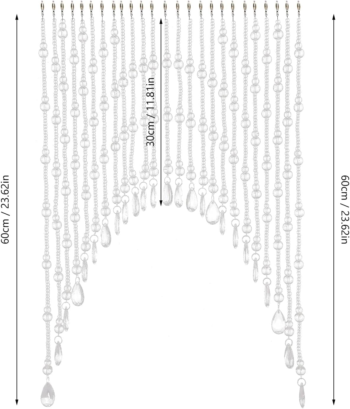 Crystal Glass Beaded Curtain for Door Partition