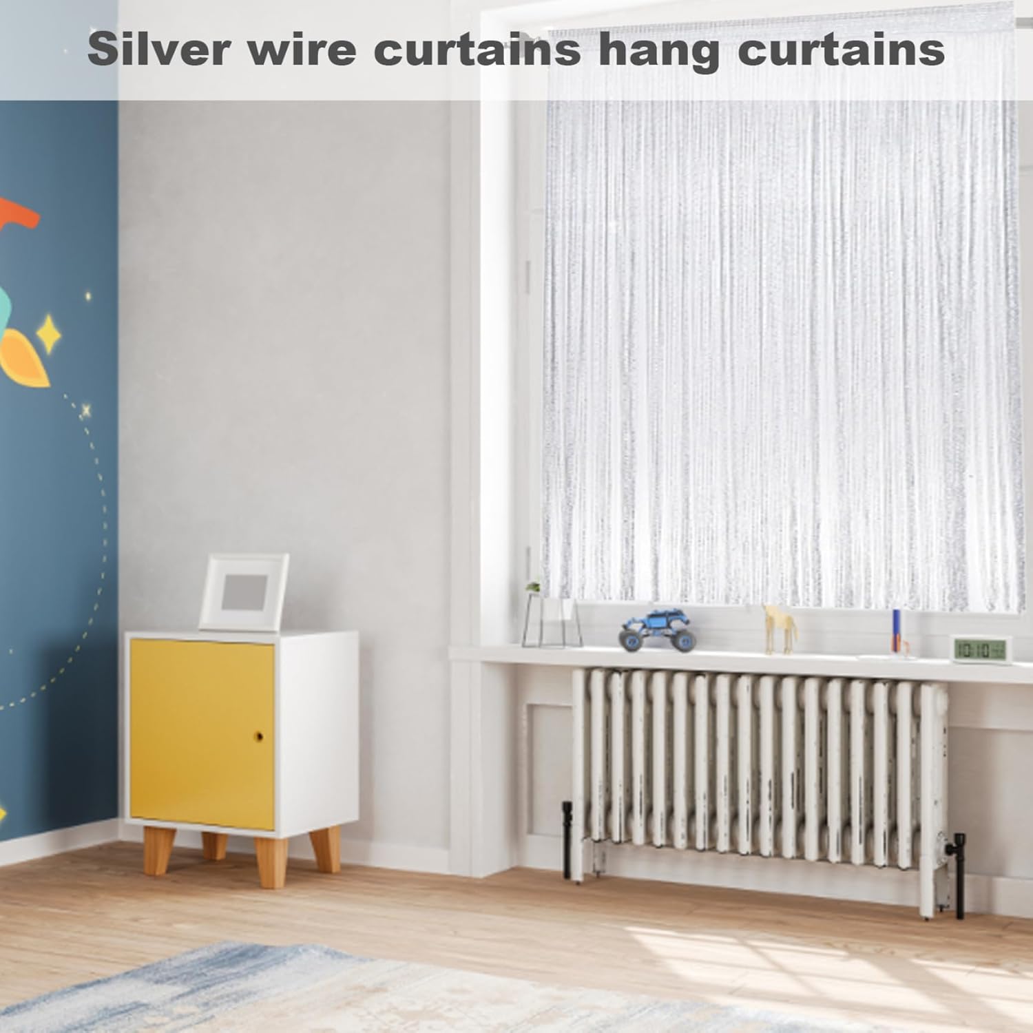 Fly Curtain Beaded Door Curtain 79x39 Inch Grey Door Screen