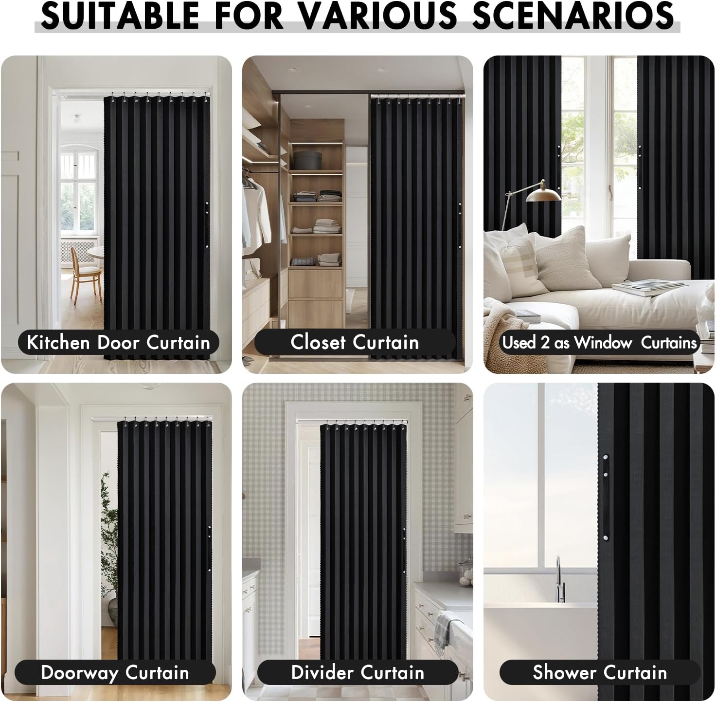 MIULEE Halloween Magnetic Folding Door Curtains 1 Panel