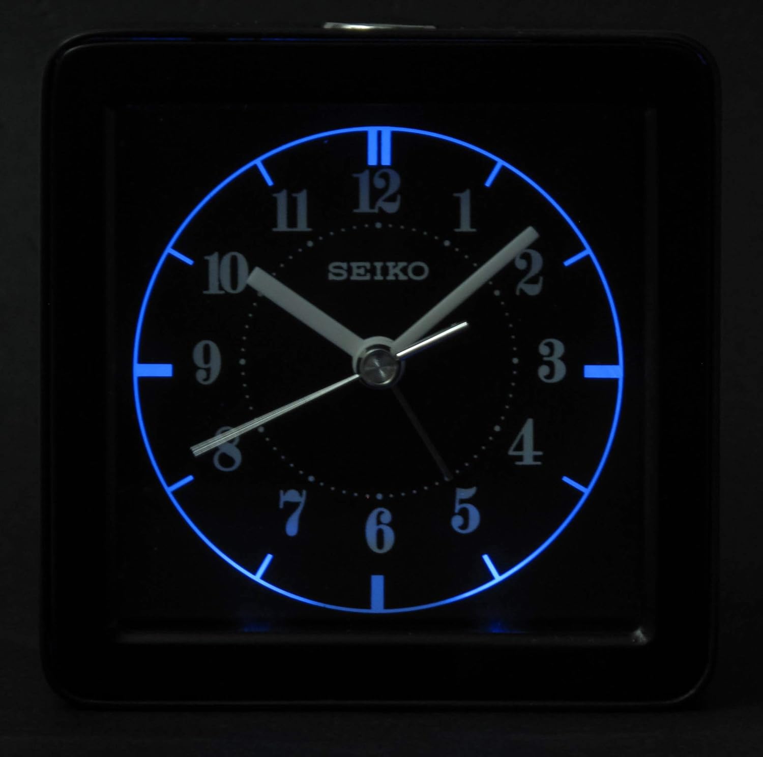Seiko Gatsby Alarm Clock Metallic Dark Silver