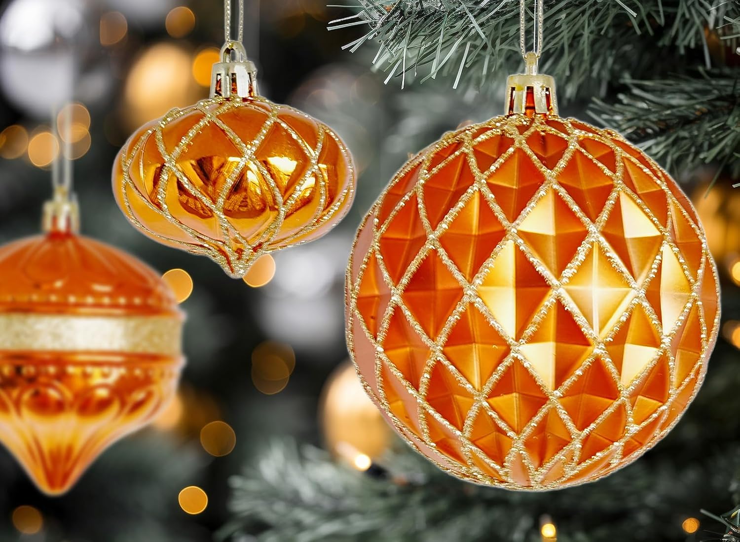Dohance 2-Piece Shatterproof Christmas Ornament Set
