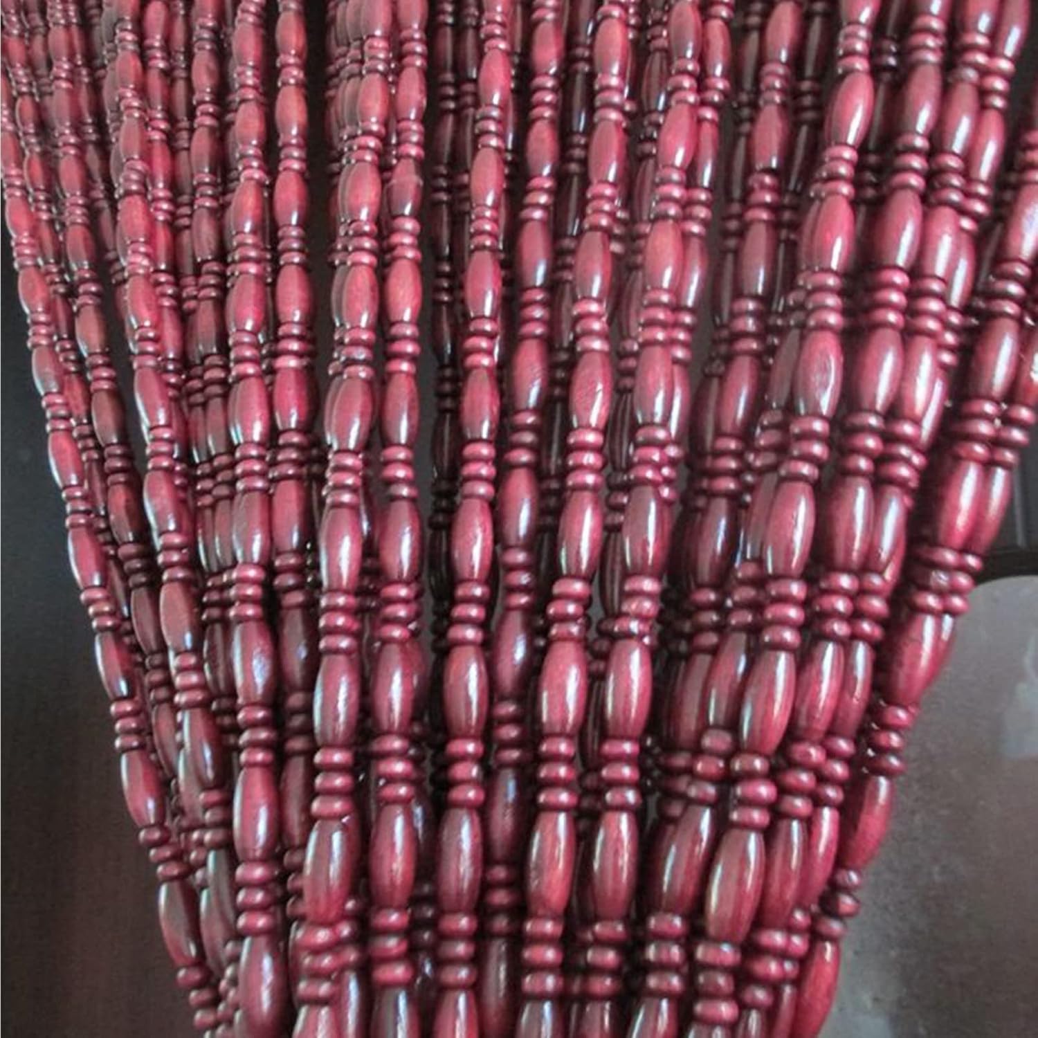 Natural Wooden Beaded Door Curtain for Home