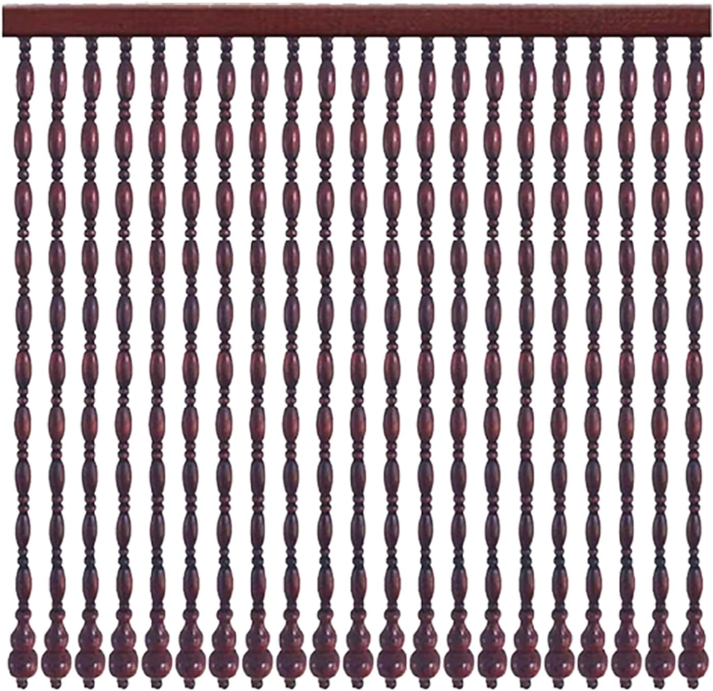 Wood Beaded Curtain 30 Strand Partition Door Panel Customizable for Bedroom Kitchen