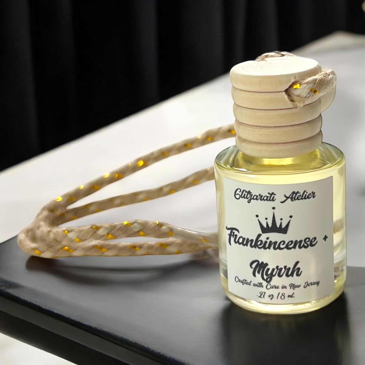 Frankincense Myrrh Car Diffuser - 8ml Glass