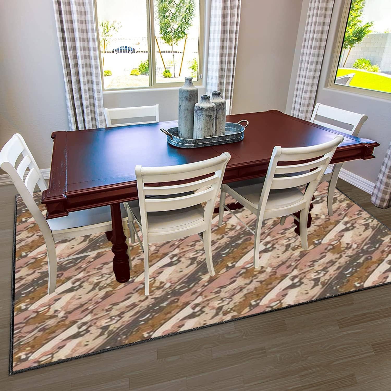 Modern 3D Area Rug Faux Cotton Non-Slip Extra Large Size