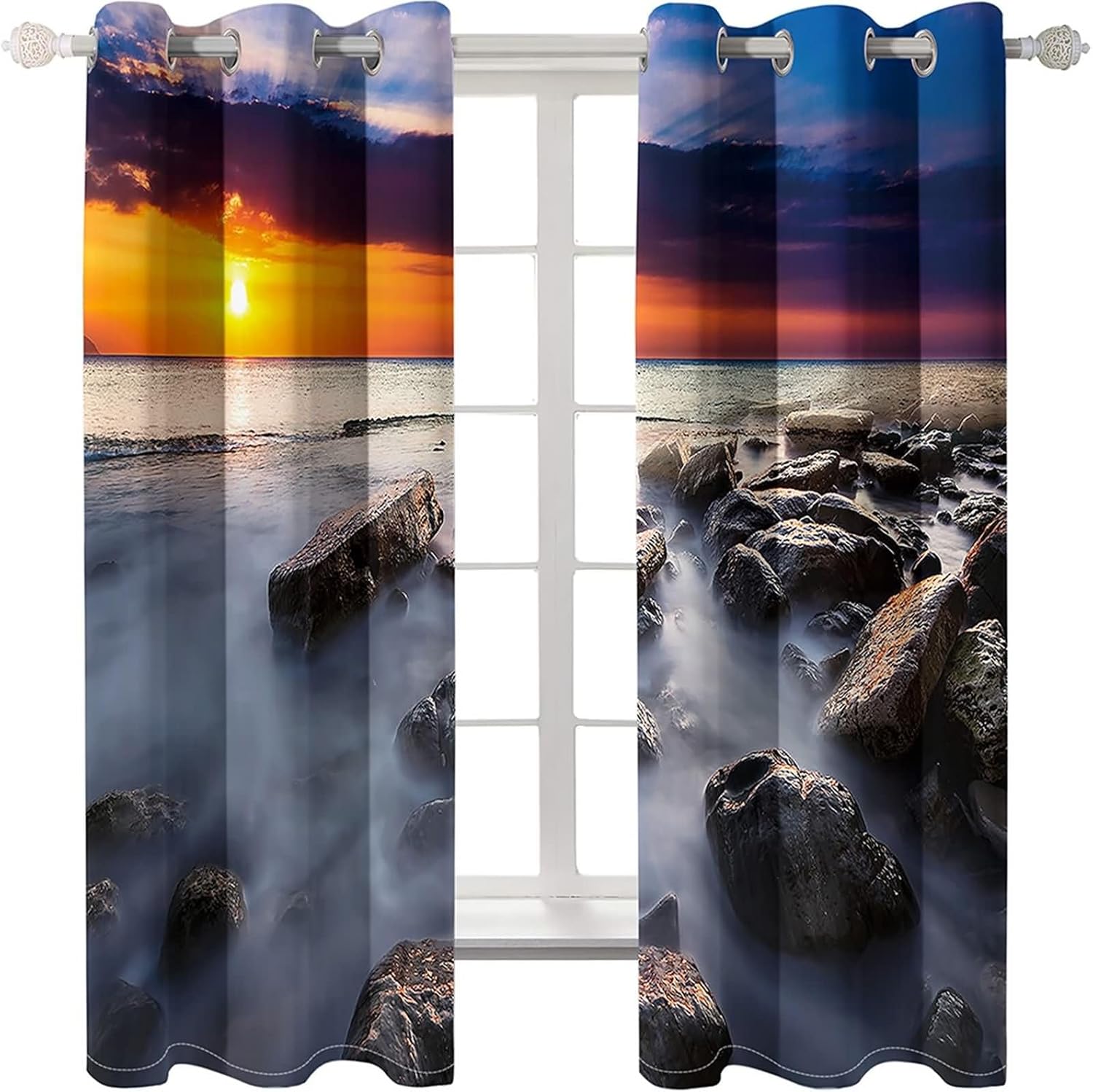 Homxi Curtains Dining Room 2 Panels Set Blackout