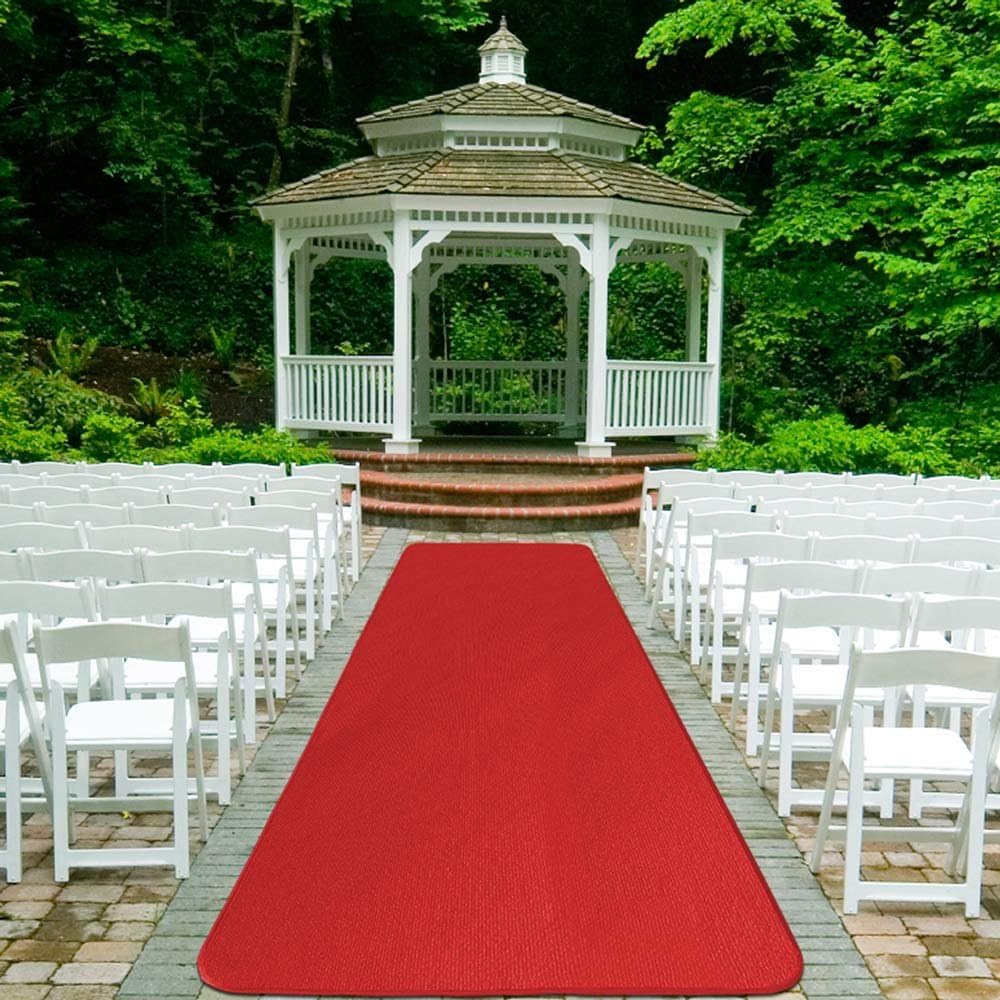 House Home and More Red Carpet Aisle Runner 4 Ft x 25 Ft