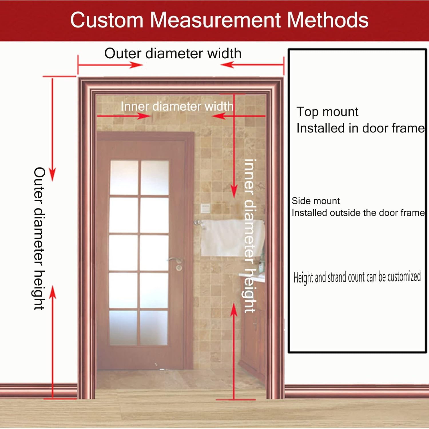 Wood Beaded Curtains for Doorway and Room Divider