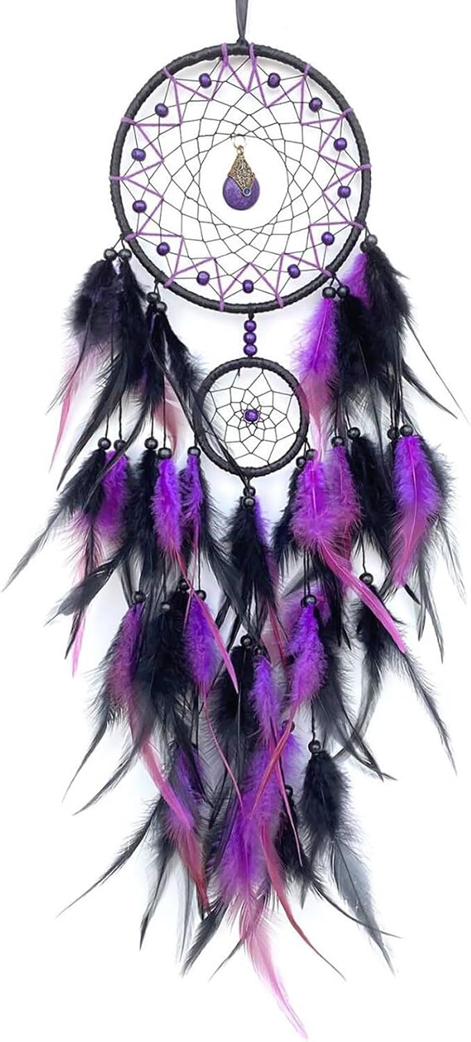 Black Purple Dream Catcher Wall Decor Hangings