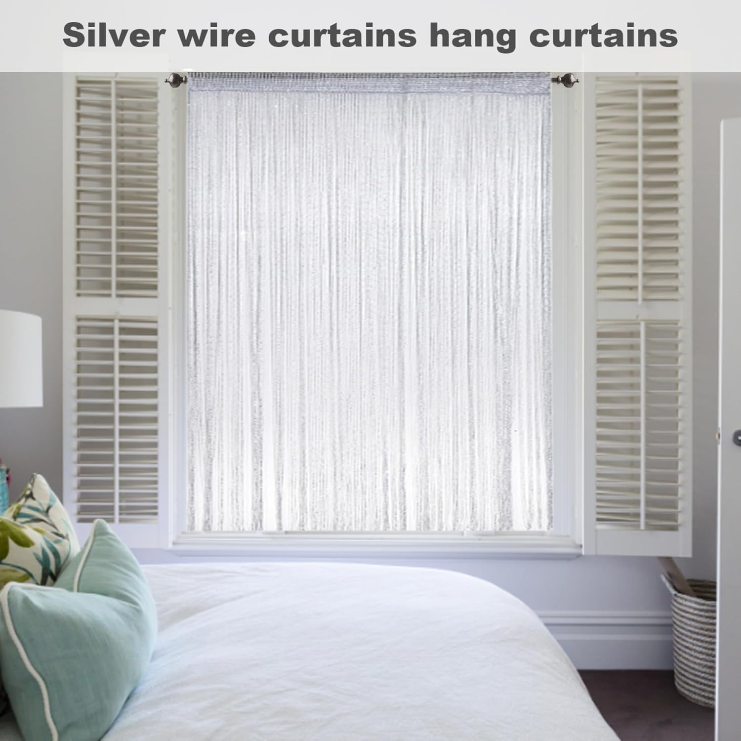 Fly Curtain Beaded Door Curtain 79x39 Inch Grey Door Screen
