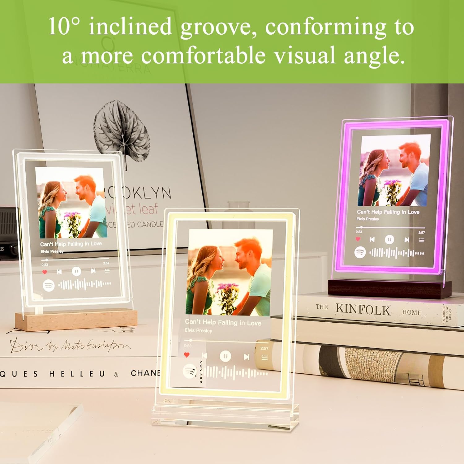Bemaystar Wooden Pedestal Stand for Plaques and Photo Albums