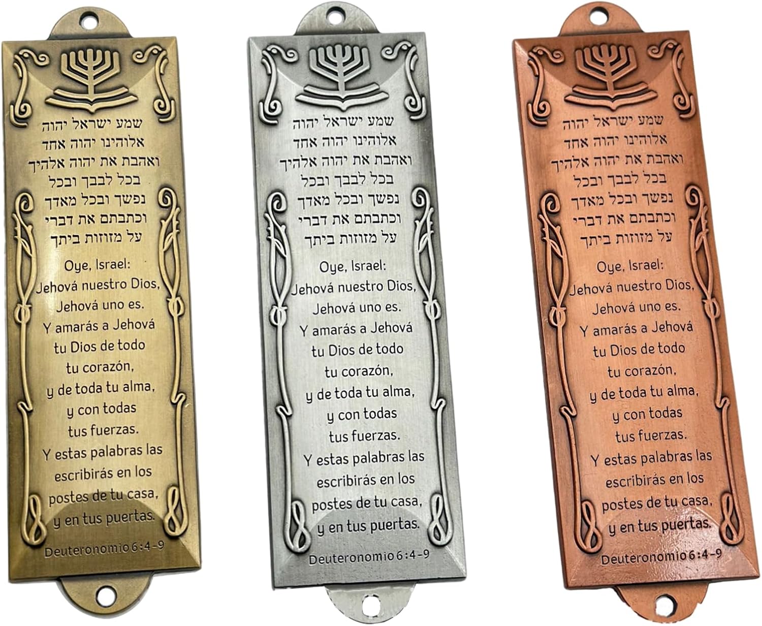 Spanish Themed Metal Mezuzah Case for Front Door Decor 1