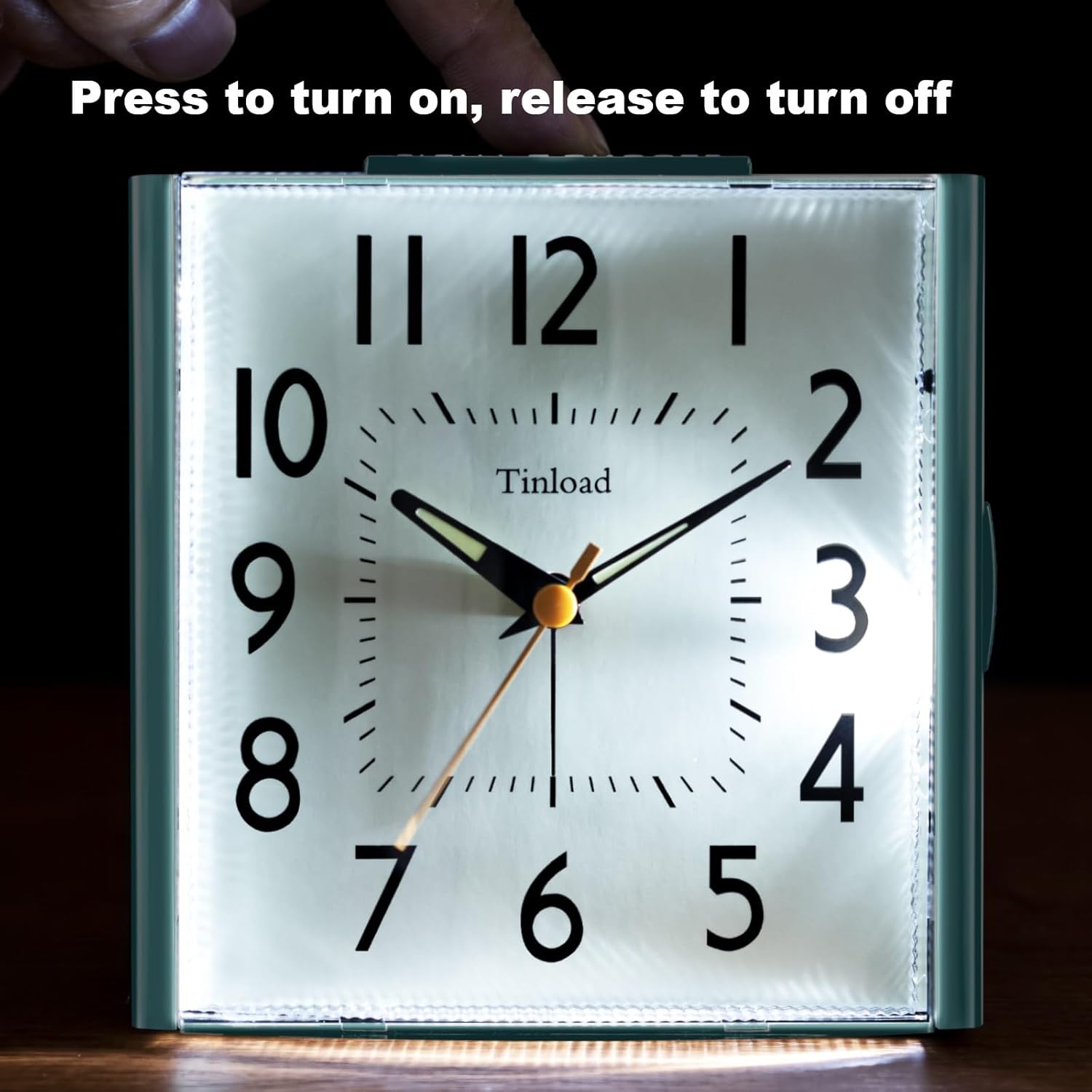 47 Inch Vintage Retro Analog Alarm Clock with Silent No Ticking Design