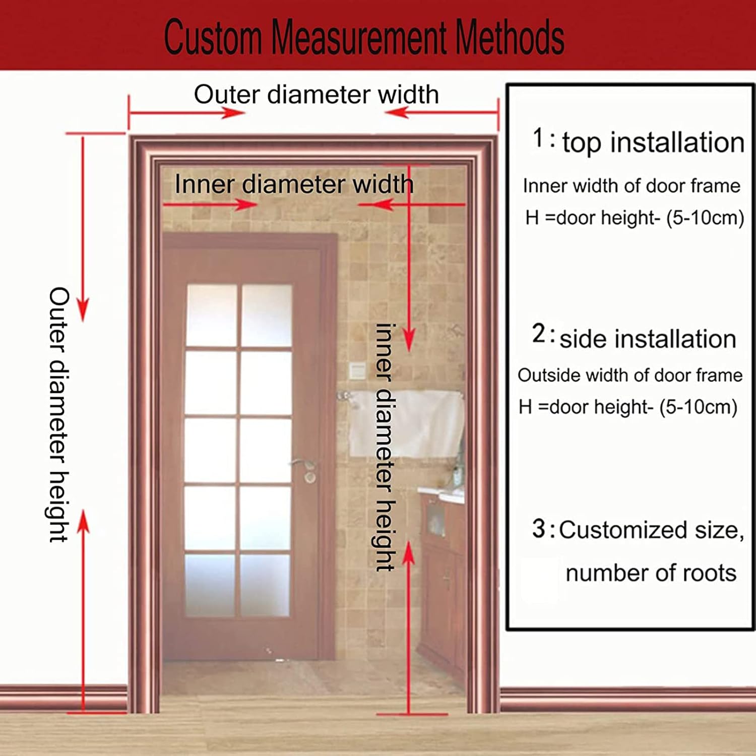 Natural Bamboo Beaded Curtain for Doorways and Decor