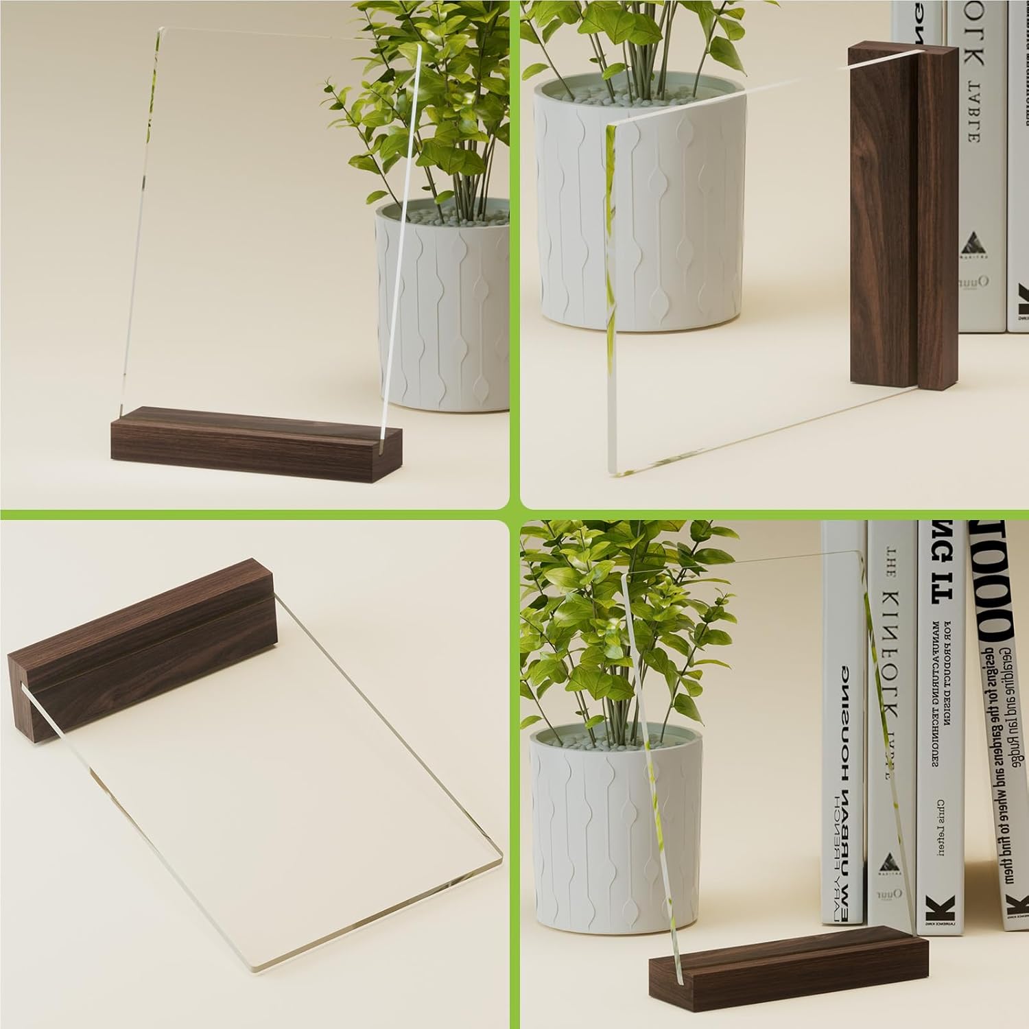 Bemaystar Wooden Pedestal Stand for Plaques and Photo Albums