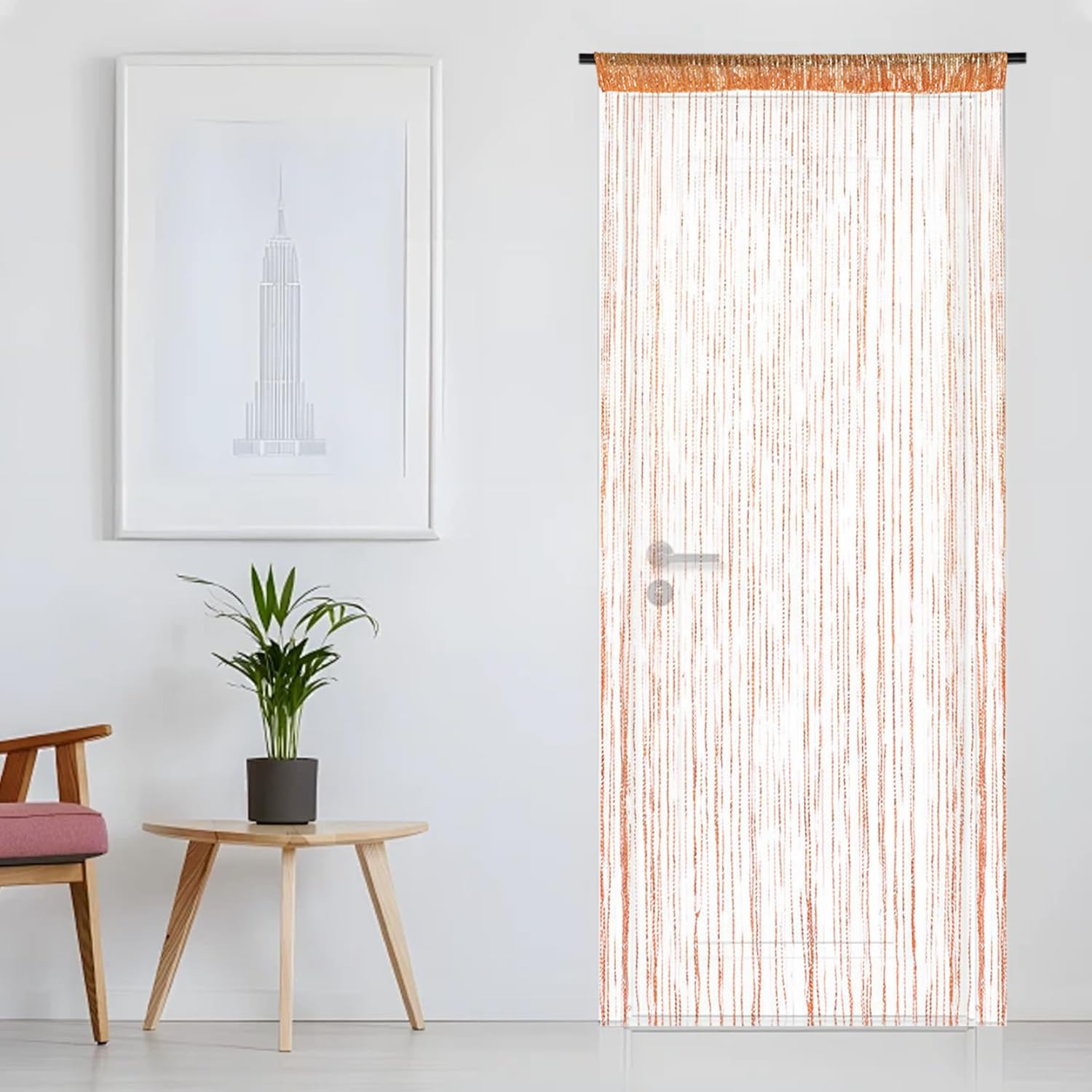 Shiny Door Beads Curtain 39x79 Orange