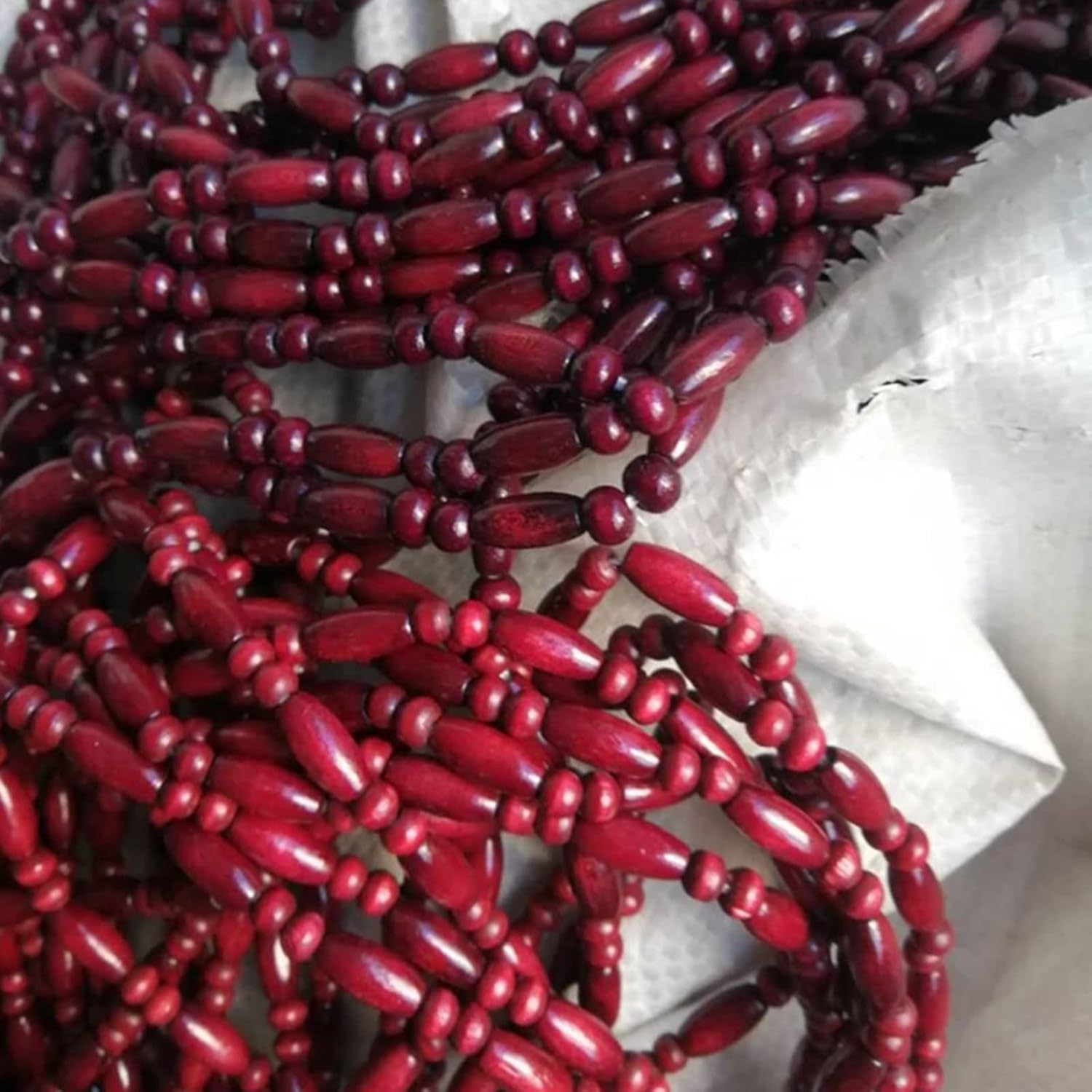 Wood Bead Curtain for Room Dividers and Doorways 30 Strands