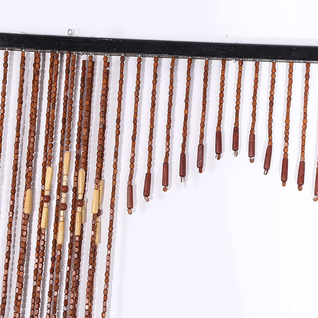 Natural Wood Beaded Curtains for Doorways