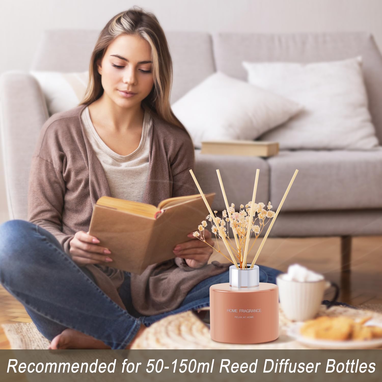 Lodeur Vill 100PCS Reed Diffuser Sticks for Home Fragrance