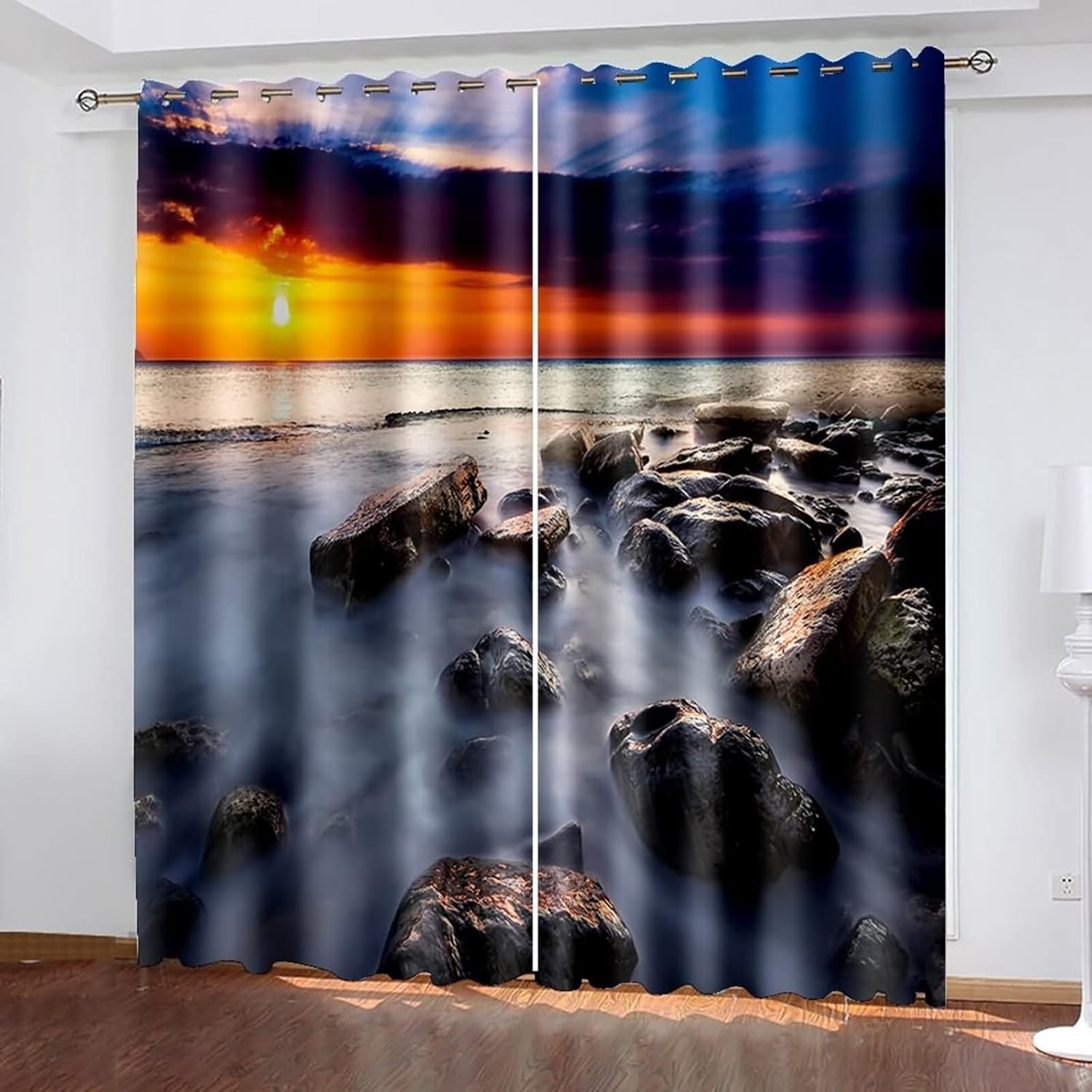 Homxi Curtains Dining Room 2 Panels Set Blackout