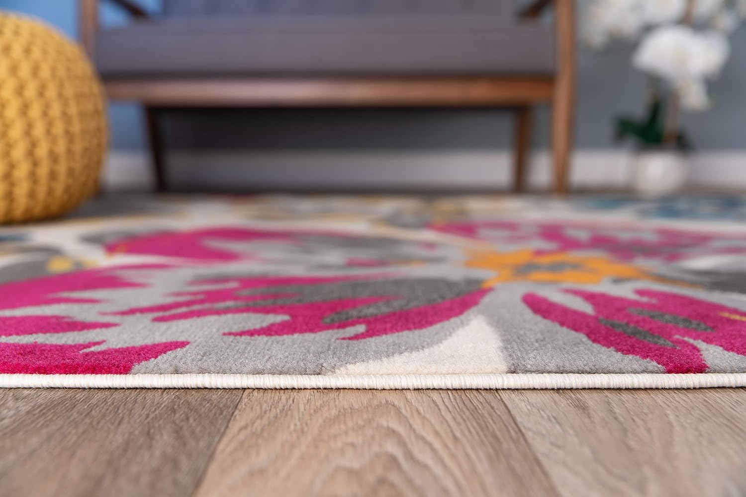 Modern Floral Runner Rug 2 x 7 Multi