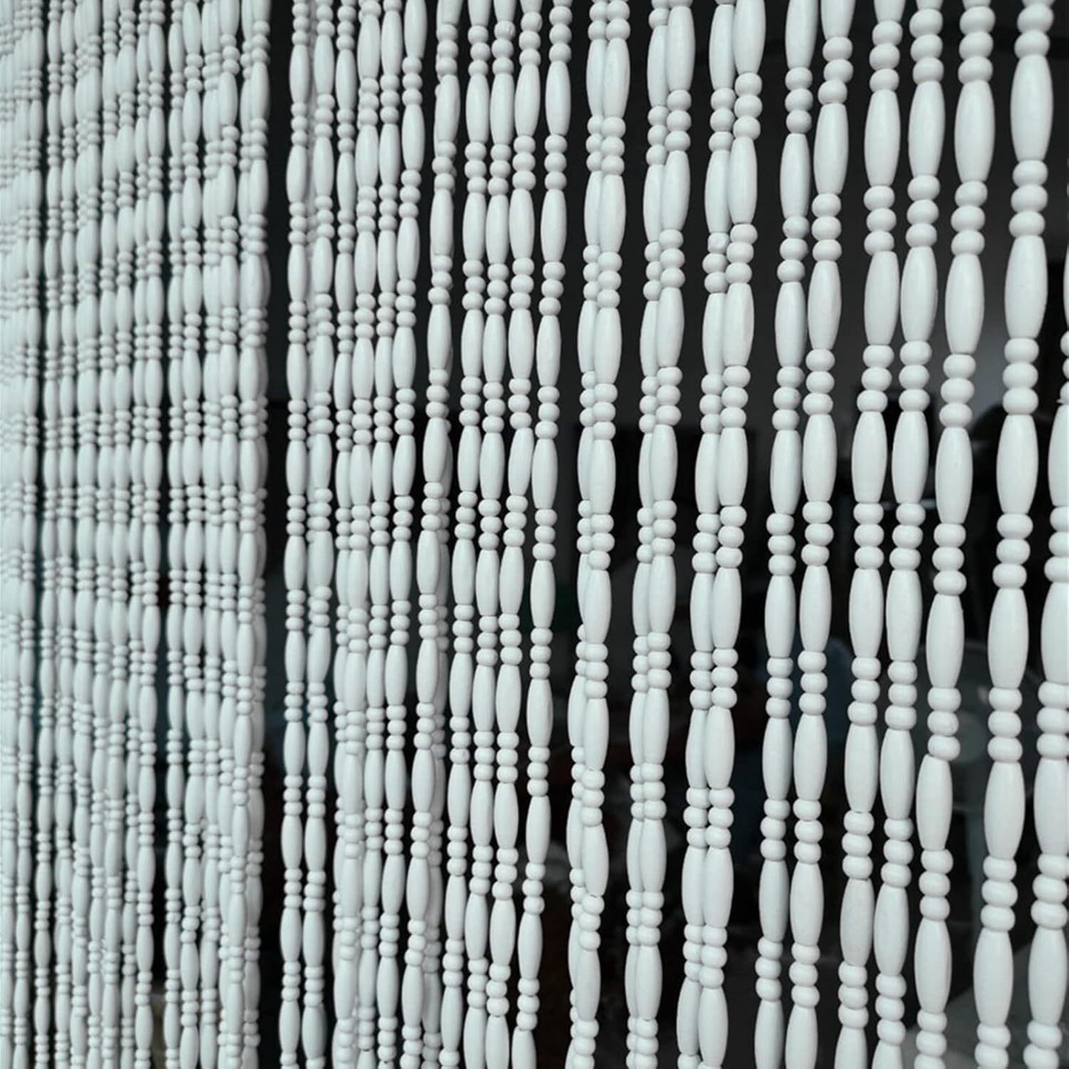 LEOSXA Hanging Wooden Beaded Door Curtain Screen