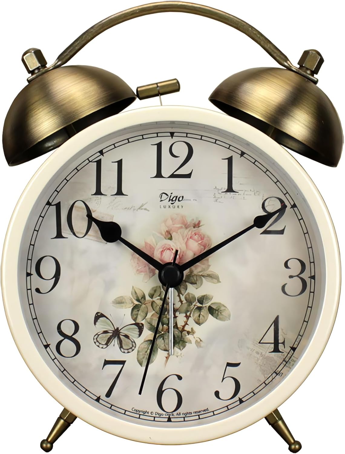 Maxspace Retro Analog Alarm Clock with Night Light