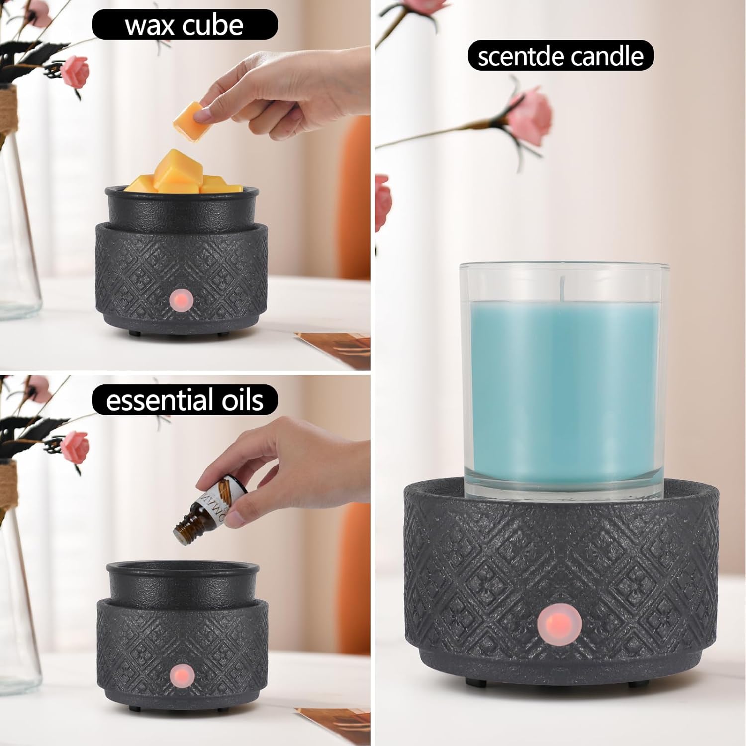 mocosa 3-in-1 Ceramic Wax Warmer with LED Light