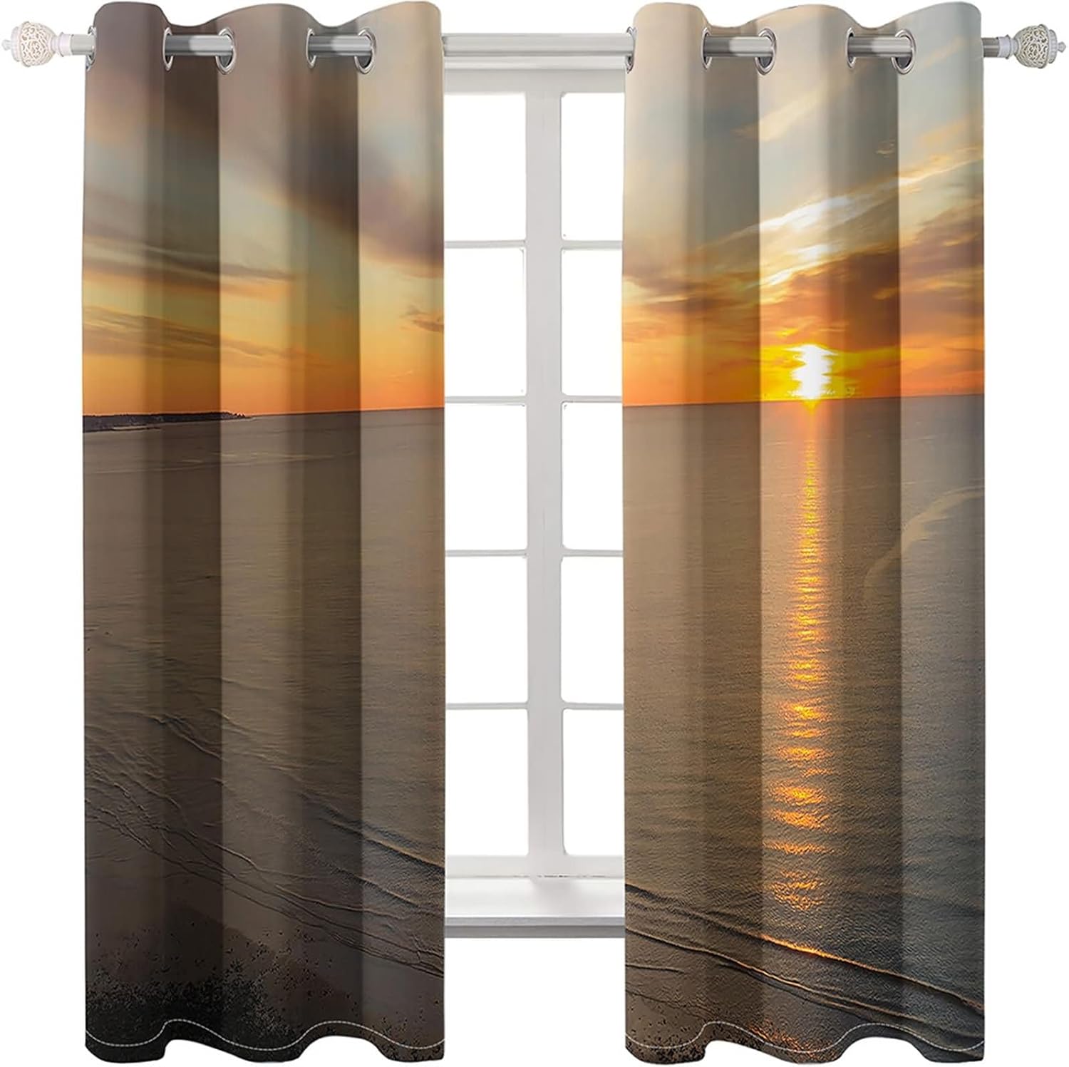 Homxi Blackout Curtains 2 Piece 2 x 38W x 63H In