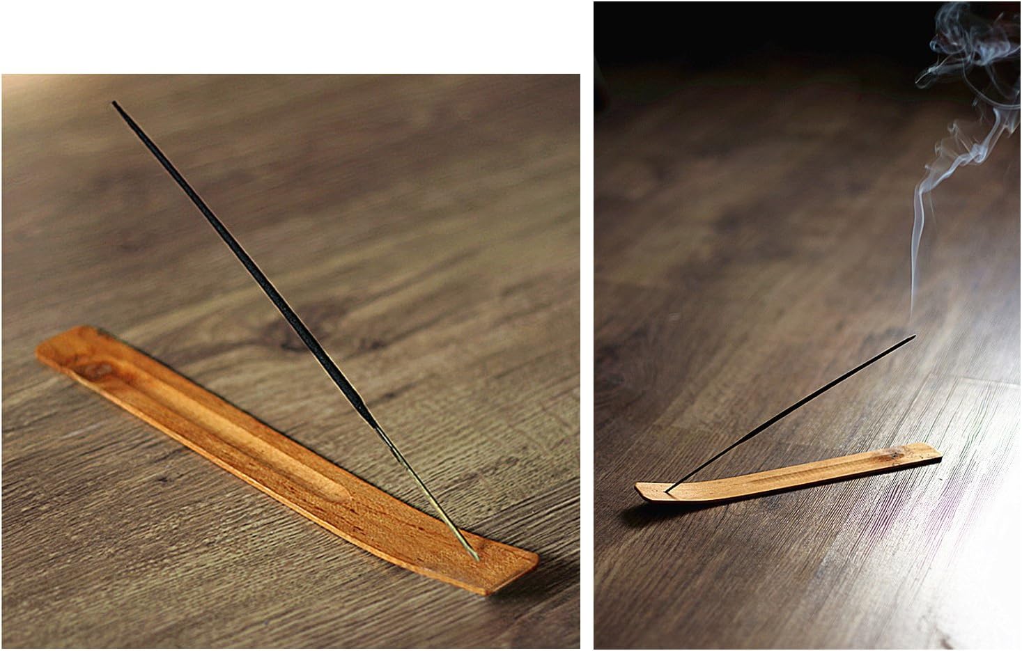 TRENDBOX 20pcs Plain Wood Incense Holder Burner Ash Catcher