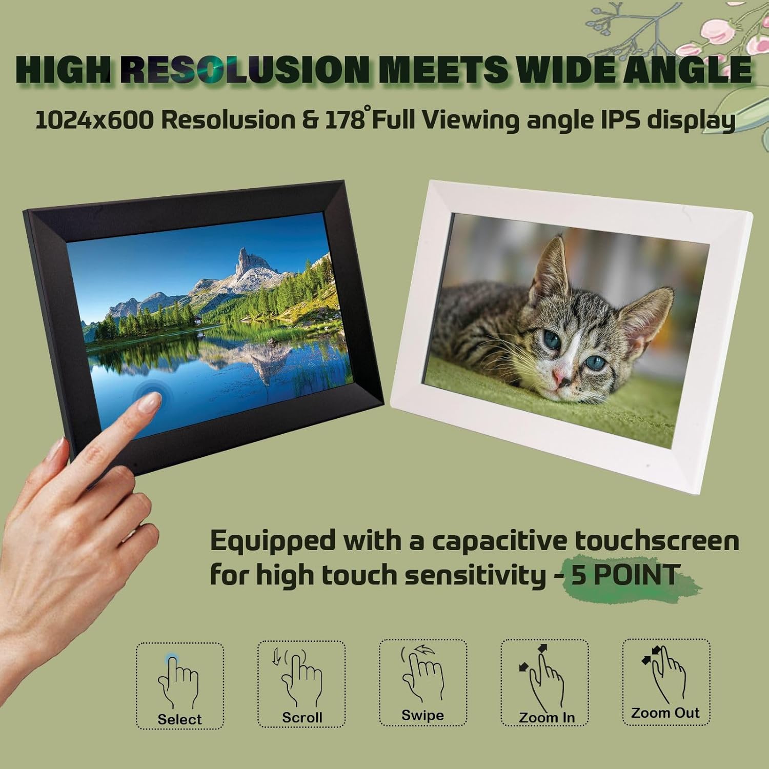 101 Digital Clock for Seniors Remote Photo Sharing Medication Reminders Auto Slideshow Dementia Aid Black Desk Mount