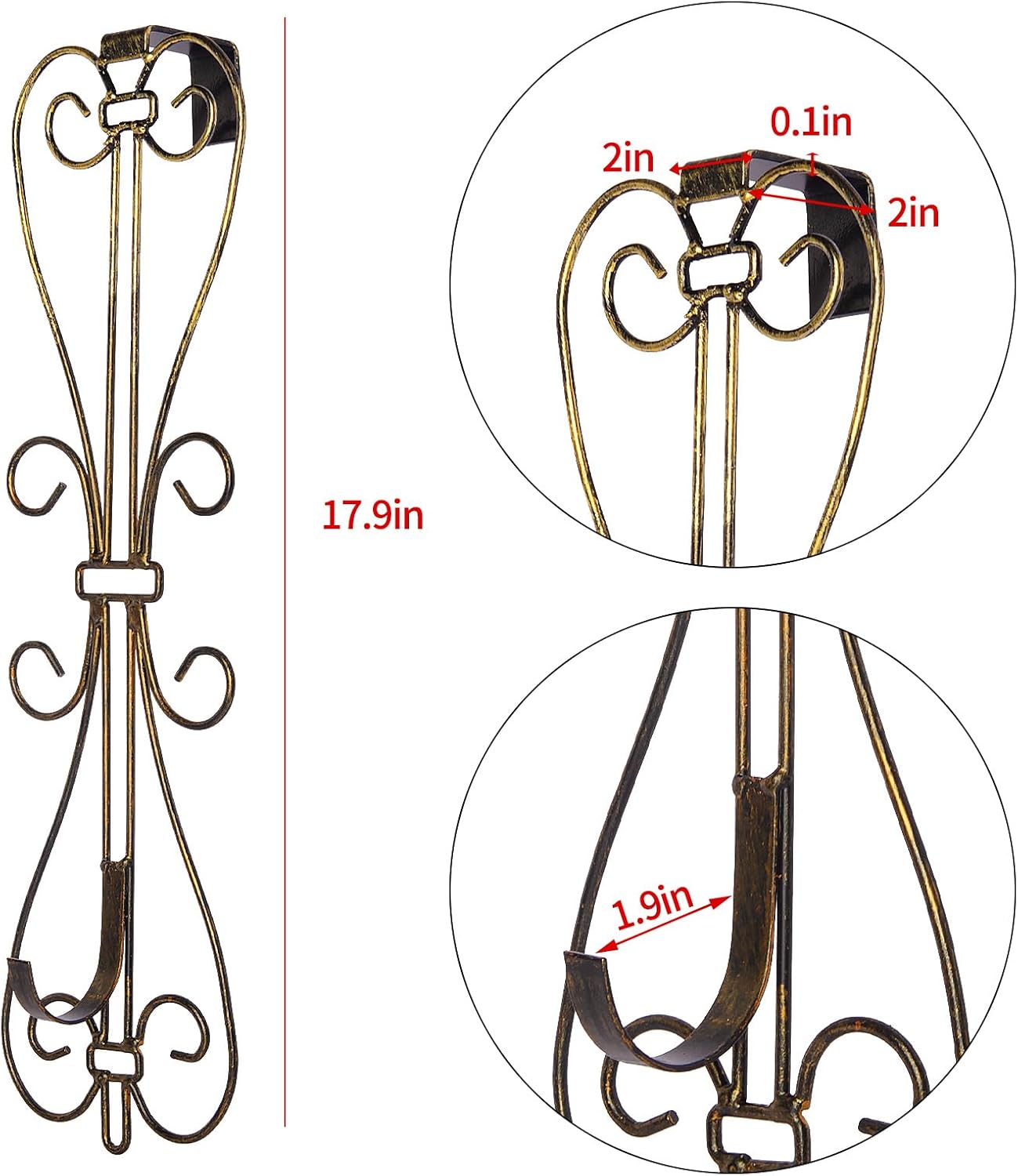 Shangtianfeng Matte Black Wreath Hanger for Front Door