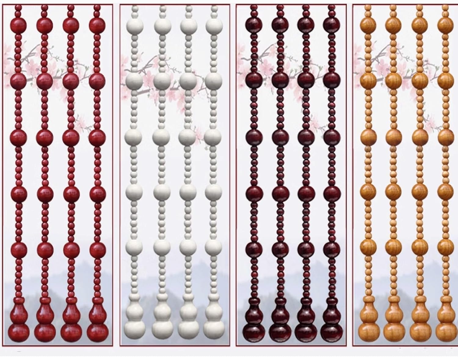 NESLAY Wooden Beaded Curtains Room Divider