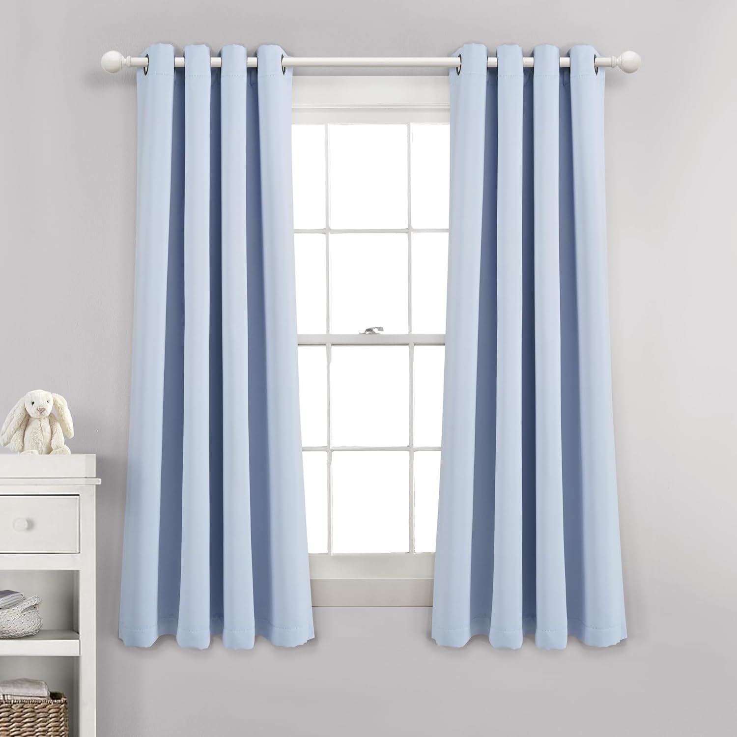 Lush Decor Blackout Curtain Panels 52x63 Blue Moon Classic Modern