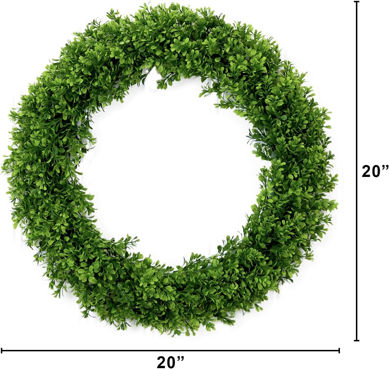 Nearly Natural 20in Artificial Boxwood Wreath