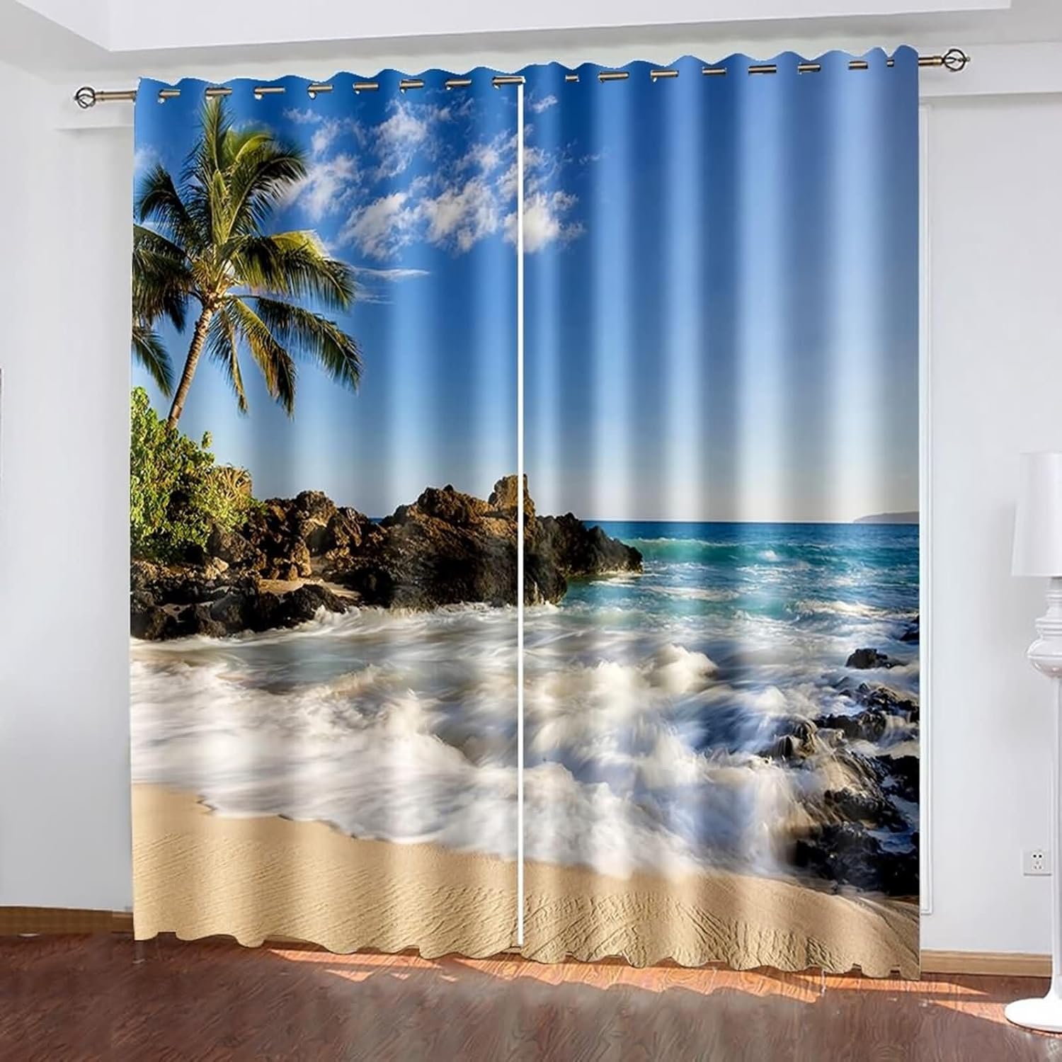Blackout Curtains 2 Panel Set for Balcony with Grommet